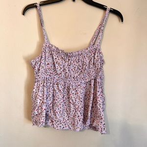 Floral crop top shirt